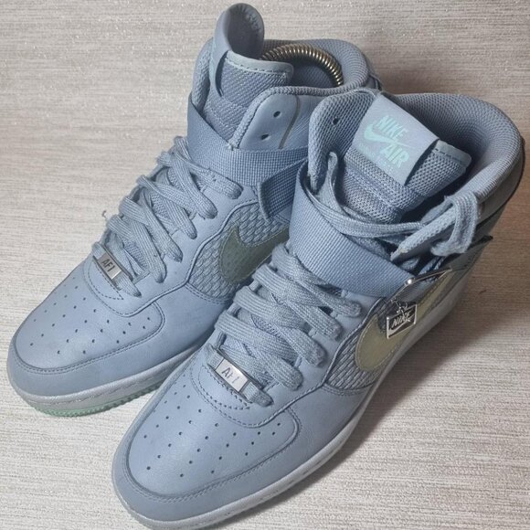 Nike Air Lunar Force 1 Size 8 Sky High Wedge Sneakers Gray Green Leather . - Picture 1 of 15